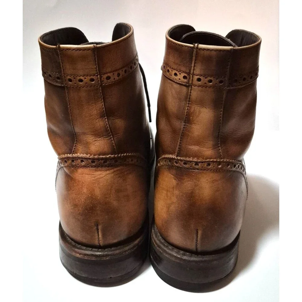 Thursday Boot Co. Men's Burnished Tan Leather Lace Up Boots Size 10